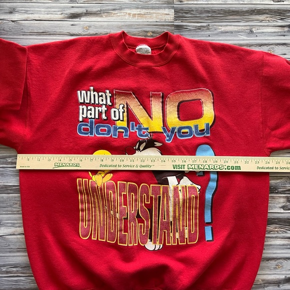 Vintage looney tunes Sylvester and tweety red Crewneck sweatshirt - Picture 5 of 10